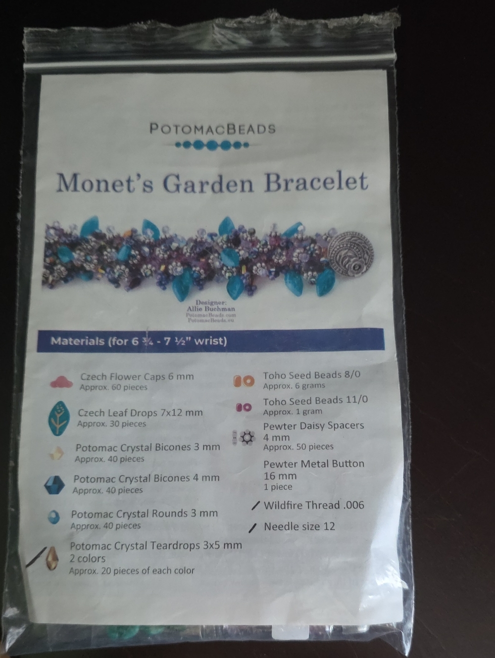 Monet's Garden Bracelet Bead Kit
